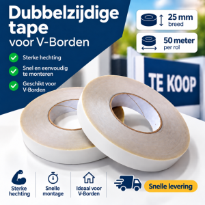 Dubbelzijdige tape V-bord