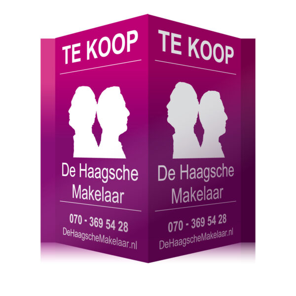Te koop bord de Haagsche makelaar