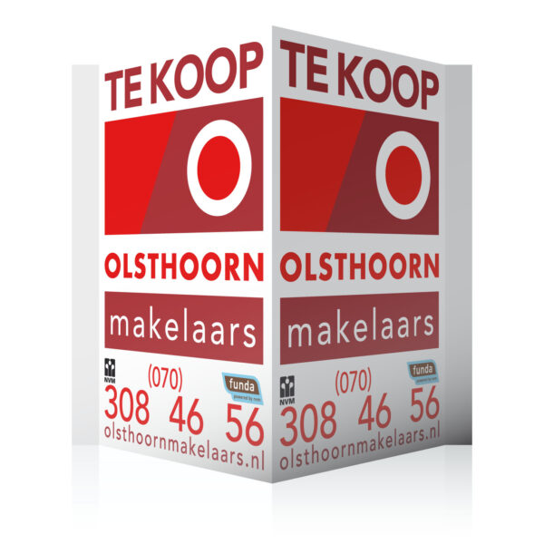 TE koop bord olsthoorn makelaars