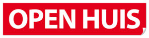 Sticker open huis