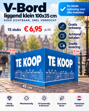 V-Borden Liggend Klein 100x35